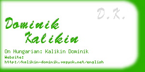dominik kalikin business card